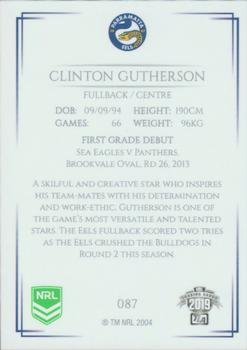 2019 NRL Elite #087 Clinton Gutherson Back